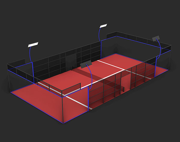 cancha de padel modelo MASTER - Mito Padel